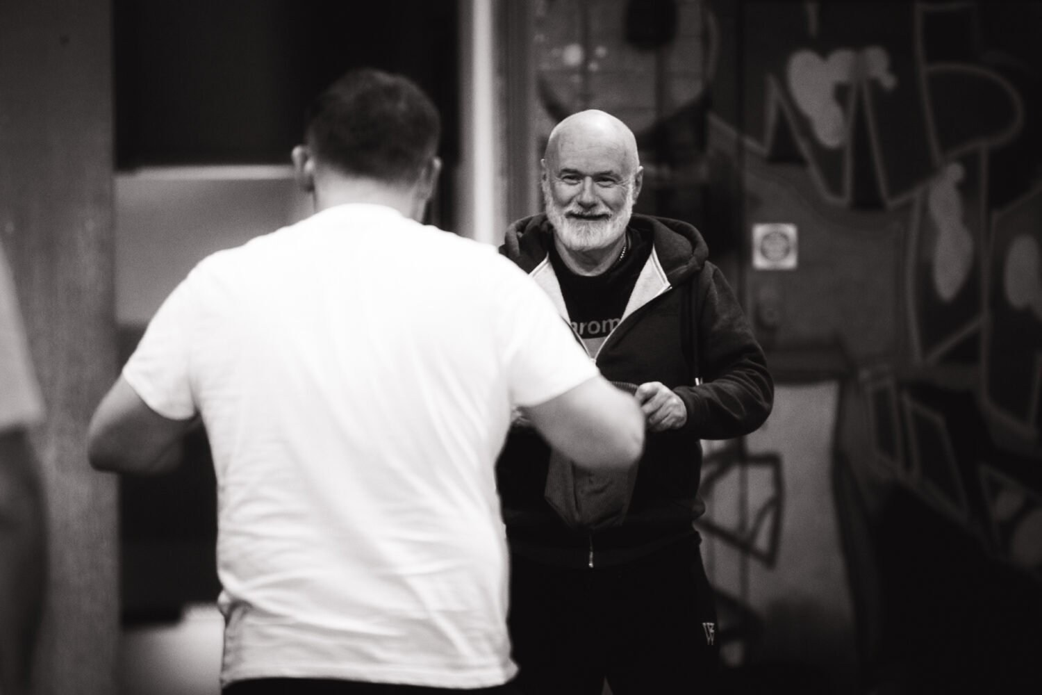 Director Mark Calvert and Writer Dave Johns in rehearsals